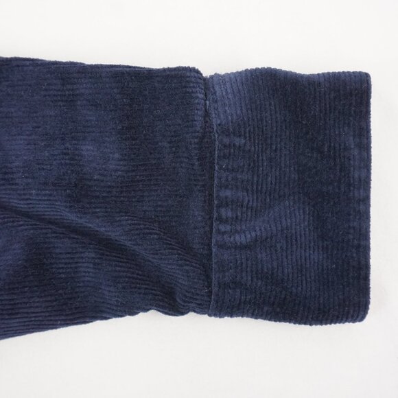 NWT Quince Stretch Corduroy Long Sleeve Button-Up Overshirt In Deep Navy Size M - Picture 8 of 14